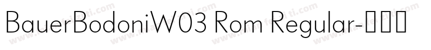 BauerBodoniW03 Rom Regular字体转换